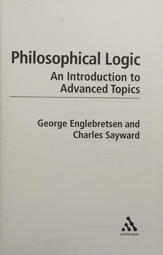 Cover for Philosophical Logic
