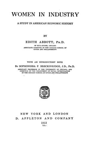 Cover for Women in industry