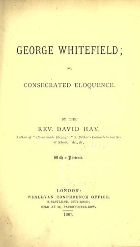Cover for George Whitefield