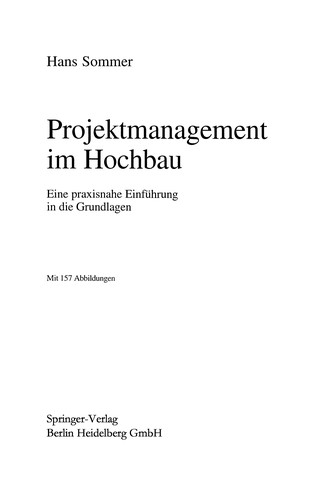 Cover for Projektmanagement im Hochbau