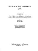 Cover for Problems of drug dependence, 1975