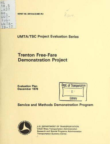 Cover for Trenton free-fare demonstration project