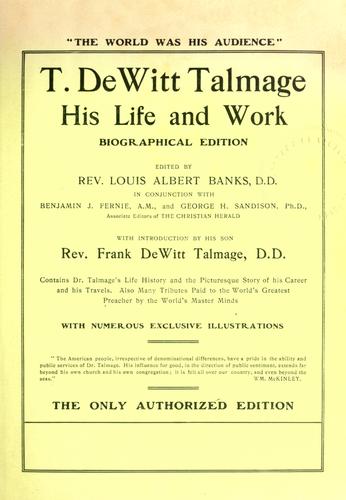 Cover for T. De Witt Talmage