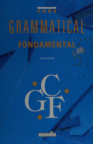 Cover for Code grammatical fondamental