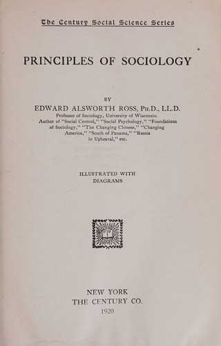 Cover for The principles of sociology