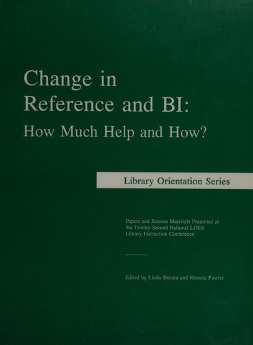 Cover for Change in Reference and Bi: How Much Help and How? 