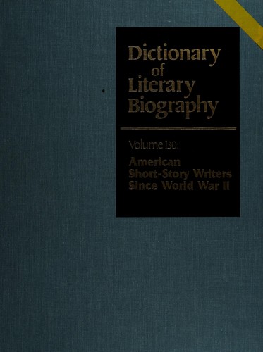Cover for American short-story writers since World War II