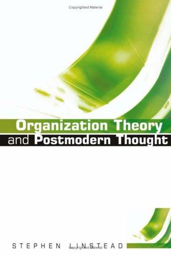 Cover for Organization theory and postmodern thought