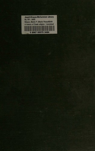 Cover for A history of Greek religion