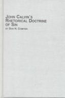 Cover for John Calvin's rhetorical doctrine of sin