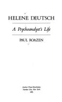 Cover for Helene Deutsch