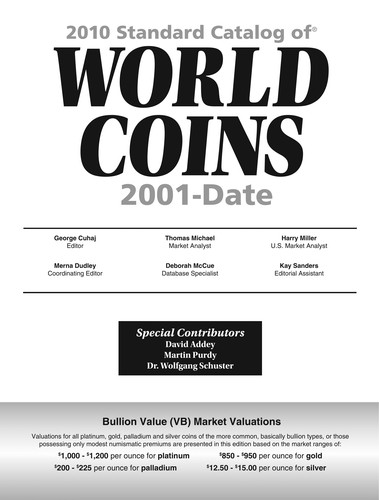 Cover for 2010 standard catalog of world coins