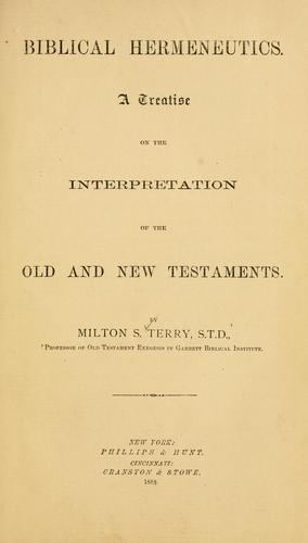 Cover for Biblical hermeneutics