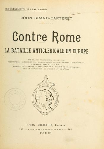 Cover for Contre Rome