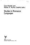 Cover for Studies in Romance languages