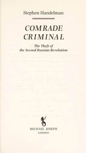 Cover for Comrade Criminal