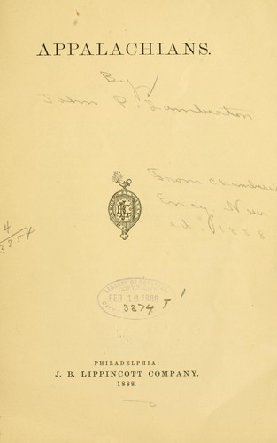 Cover for Appalachians