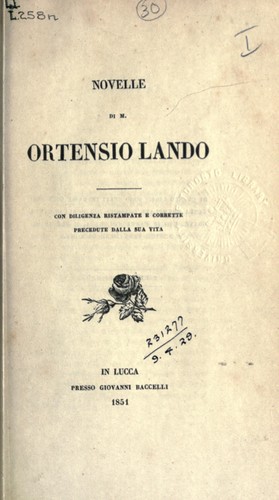 Cover for Novelle