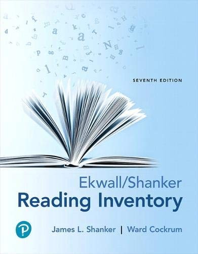 Cover for Ekwall/Shanker Reading Inventory