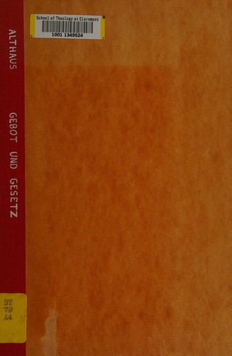 Cover for Gebot und Gesetz