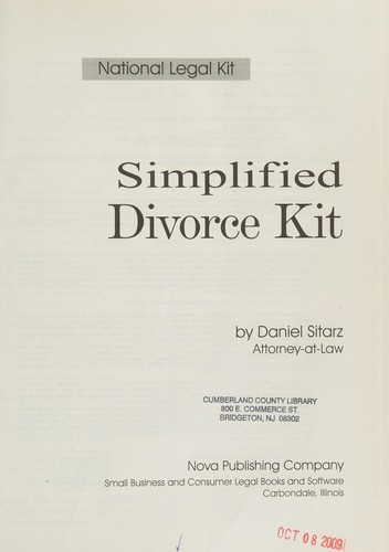 Cover for Simplified divorce kit