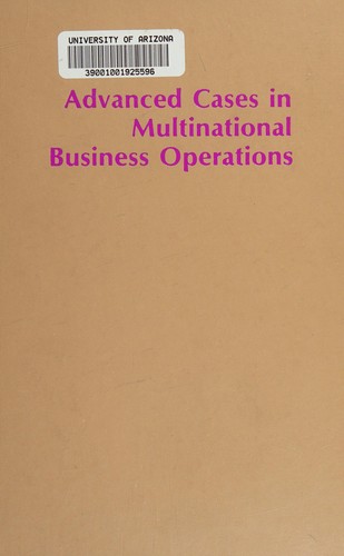 Cover for Advanced Cases in Multinational Business Operations