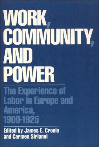 Cover for Work, Community, and Power