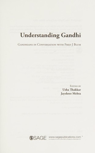 Cover for Understanding Gandhi