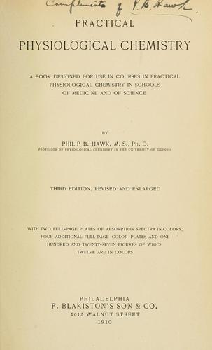 Cover for Practical physiological chemistry