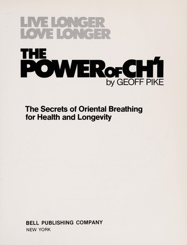 Cover for The power of Chʼi