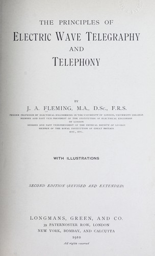 Cover for The principles of electric wave telegraphy