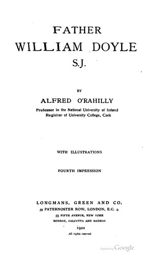 Cover for Father William Doyle, S. J.
