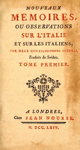 Cover for Nouveaux memoires