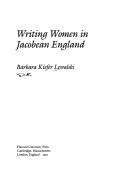 Cover for Writing women in Jacobean England