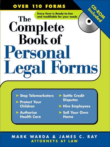 Cover for The Complete Book of Personal Legal Forms