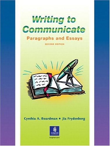 Cover for Writing to communicate paragraphs and essays