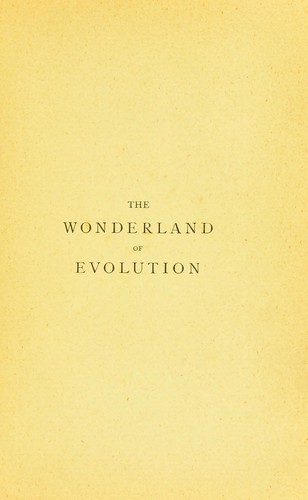 Cover for The wonderland of evolution
