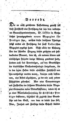Cover for Magazin für christliche Prediger
