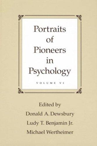 Cover for Portraits of Pioneers in Psychology,  Volume VI