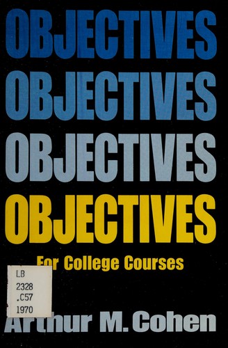 Cover for Objectives for college courses