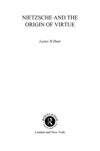Cover for Nietzsche and the origin of virtue