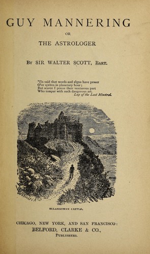 Cover for Guy Mannering, or The astrologer
