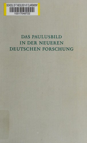 Cover for Das Paulusbild in der neueren deutschen Forschung