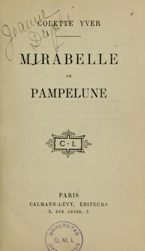 Cover for Mirabelle de Pampelune