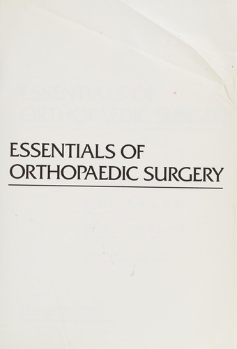 Cover for Essentials of orthopaedic surgery