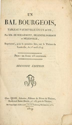 Cover for Un bal bourgeois