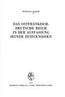 Cover for Das ostfränkisch-deutsche Reich in der Auffassung seiner Zeitgenossen.