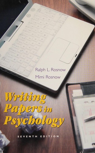 Cover for Writing papers in psychology