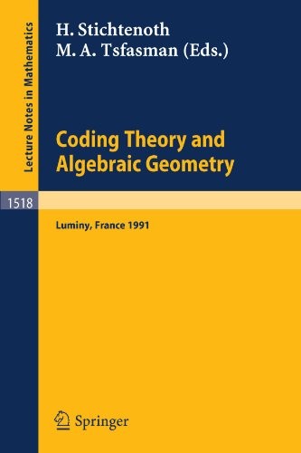 Cover for Coding theory and algebraic geometry