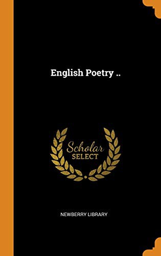 Cover for English Poetry ..